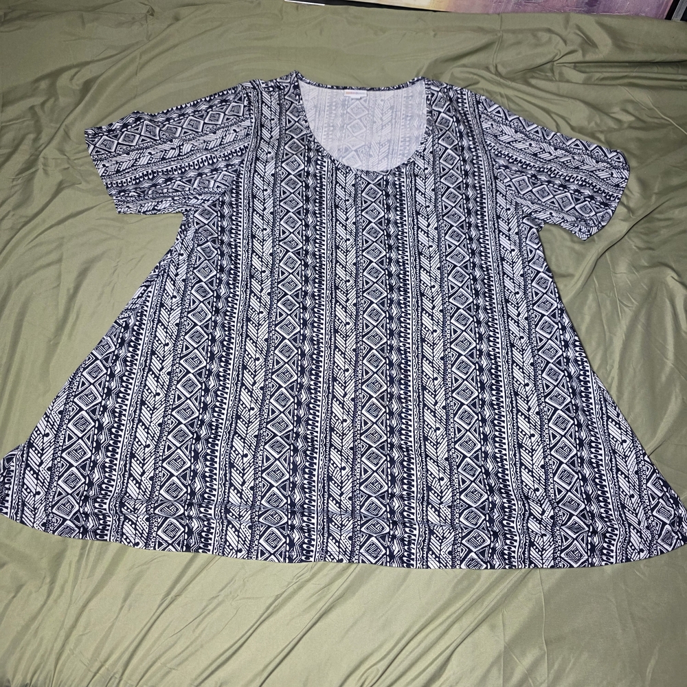 LuLaRoe Black and White Patterned Dress